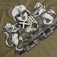 Englisc Arms military green Anglo-Saxon t-shirt with Senlak branding on the sleeve